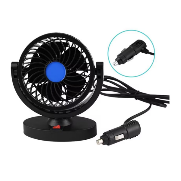 Manufacturers supply cigarette lighter car fan 12V 24V universal car electric fan double head fan